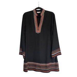 Sugar + Lips Long Sleeve Embroidered Top / Mini Dress / Tunic Size M Medium